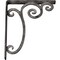 Ekena Millwork Avery Wrought Iron Bracket, (Single center brace), Antiqued Warm Silver 1 1/2"W x 10"D x 12"H BKTM01X10X12SAVAWS - alternate 2